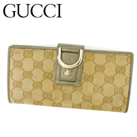 Gucci long Wallet GG beige canvas leather - Picture 1 of 6